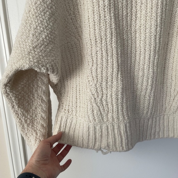 Anthro Sleeping in Snow Adaia Chenille Cable Knit Sweater L - Picture 8 of 10